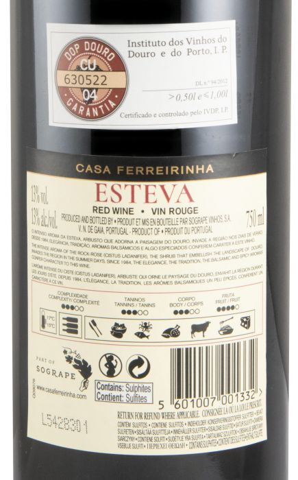 2023 Casa Ferreirinha Esteva red