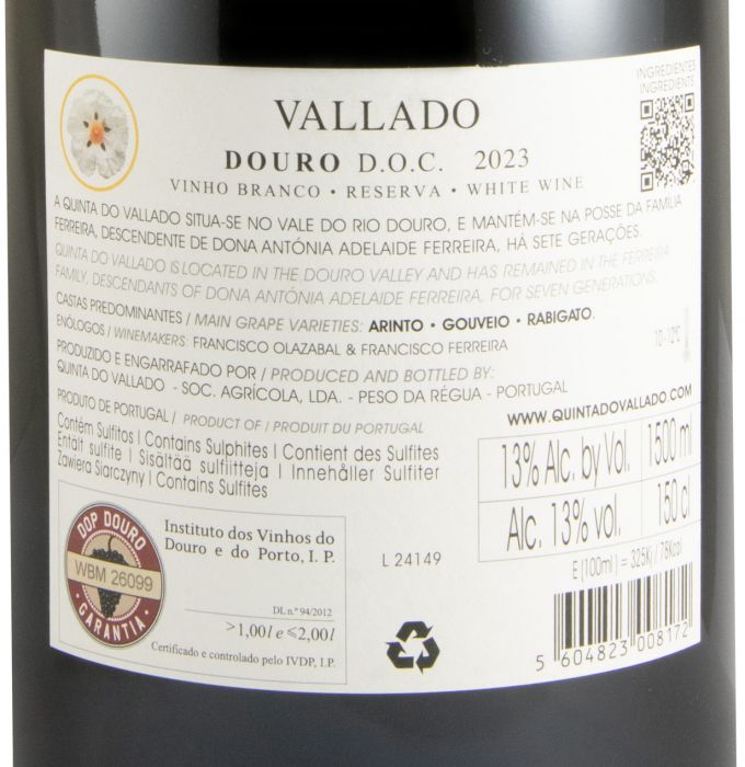 2023 Vallado Reserva branco 1,5L