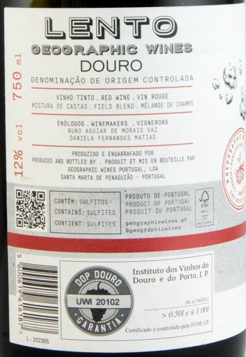 2022 Lento Vinhas Velhas tinto