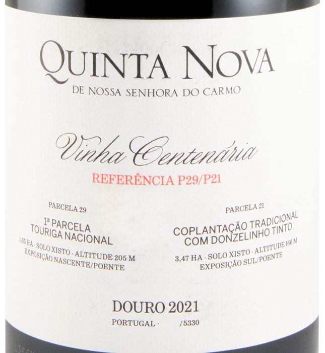2021 Quinta Nova Vinha Centenária Referência P29/P21 tinto