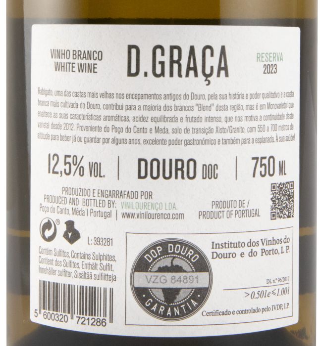 2023 D. Graça Rabigato Reserva branco