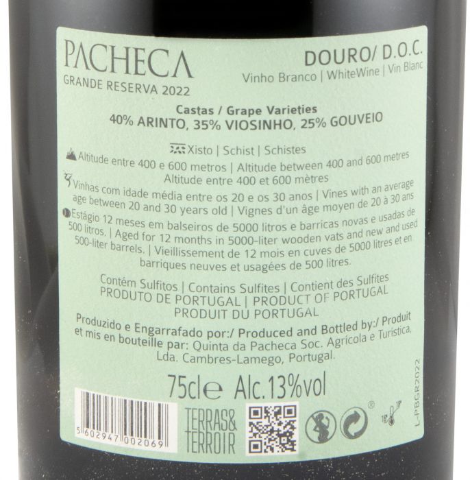 2022 Quinta da Pacheca Grande Reserva branco