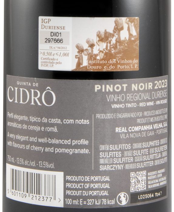 2023 Quinta de Cidrô Pinot Noir tinto