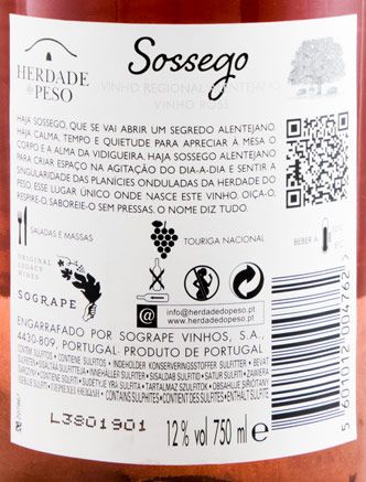 2017 Herdade do Peso Sossego rosé