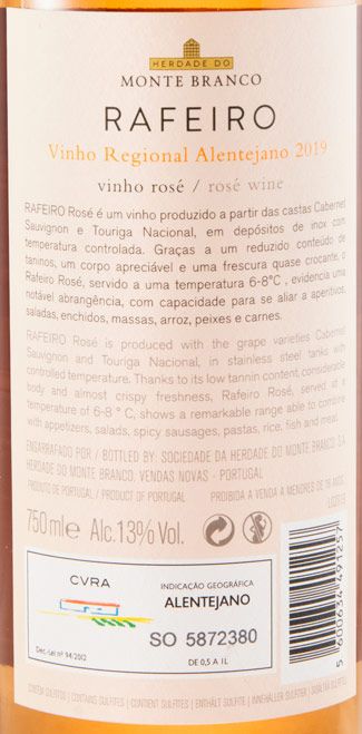 2019 Herdade do Monte Branco Rafeiro rosé
