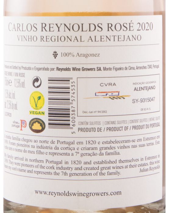 2020 Carlos Reynolds rosé