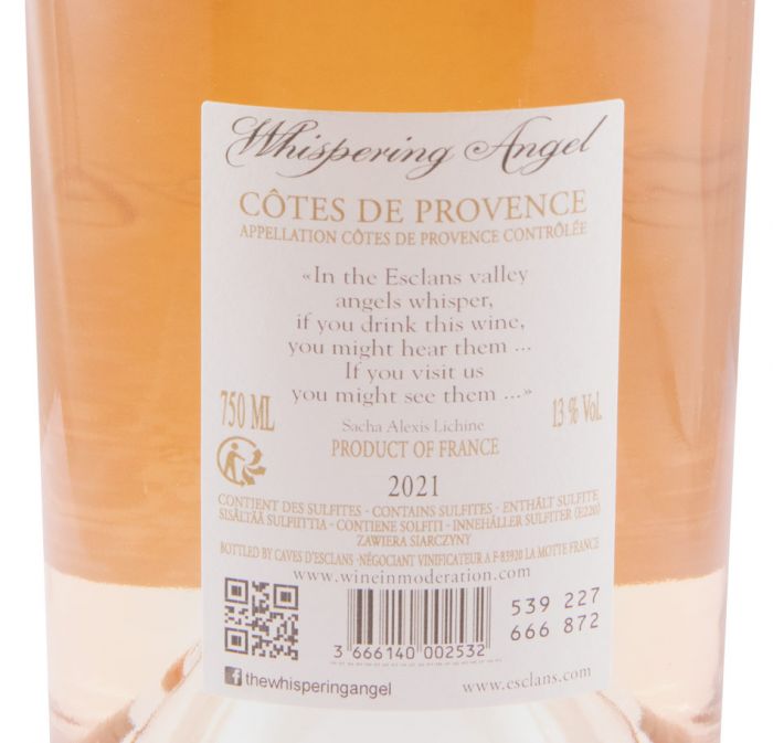 2021 Caves d'Esclans Whispering Angel Côtes de Provence rosé