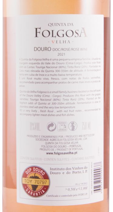 2021 Quinta da Folgosa Velha rosé