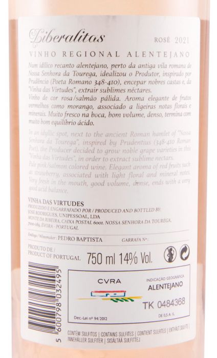 2021 Liberalitas rosé