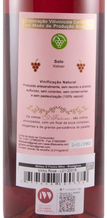 D'Freixo Wine organic rosé