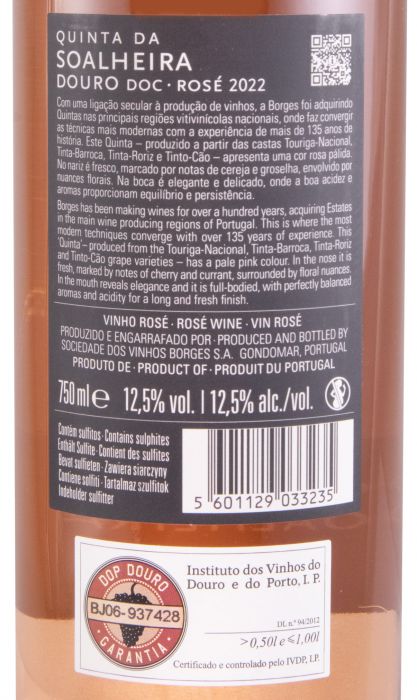 2022 Borges Quinta da Soalheira rosé