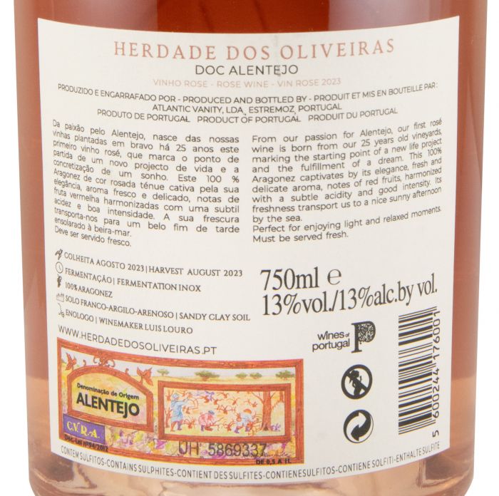 2023 Herdade dos Oliveiras rosé