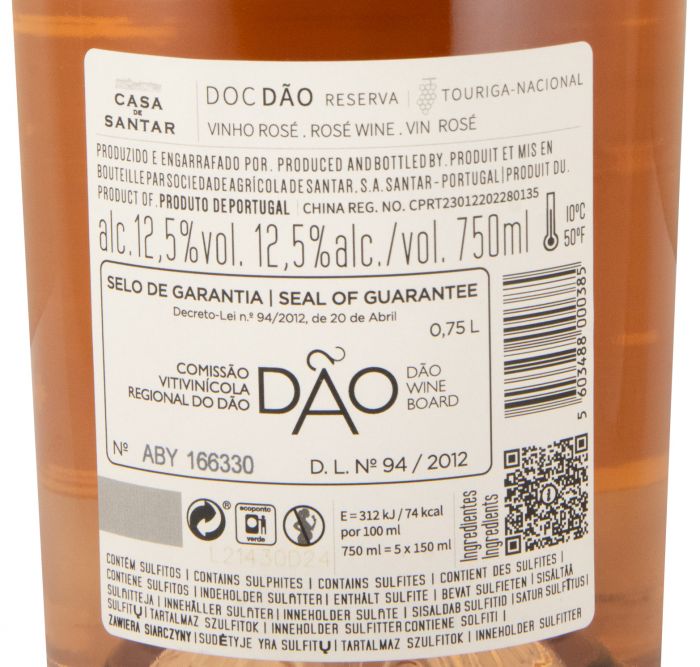 2022 Casa de Santar Reserva rosé