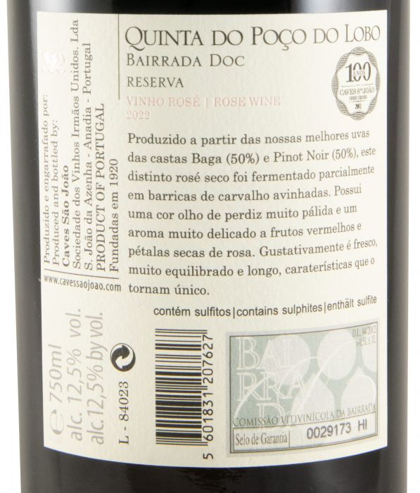 2022 Quinta do Poço do Lobo Reserva rosé