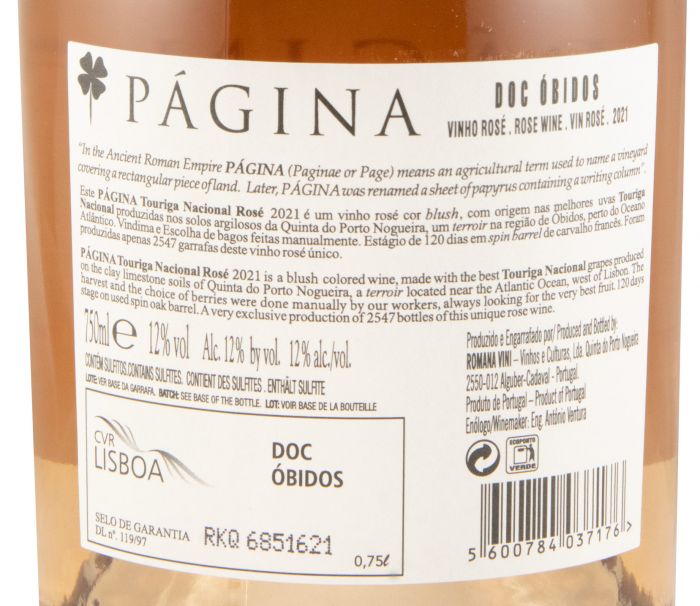 2021 Página Touriga Nacional rosé
