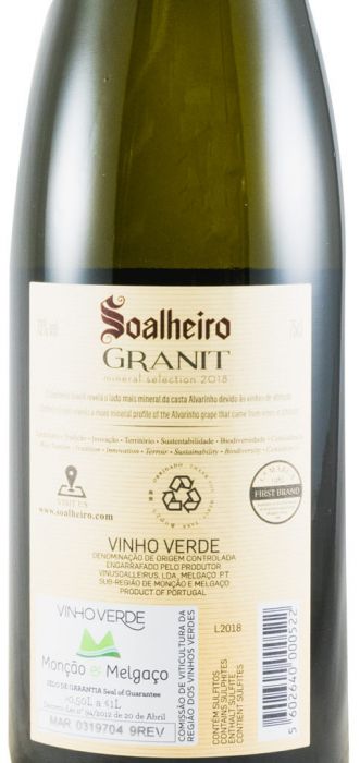 2018 Soalheiro Granit Alvarinho white