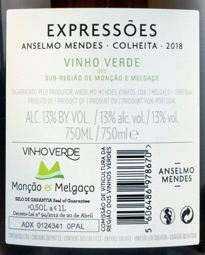 2018 Anselmo Mendes Expressões Alvarinho branco
