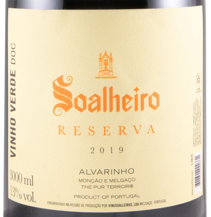 2019 Soalheiro Alvarinho Reserva branco 3L