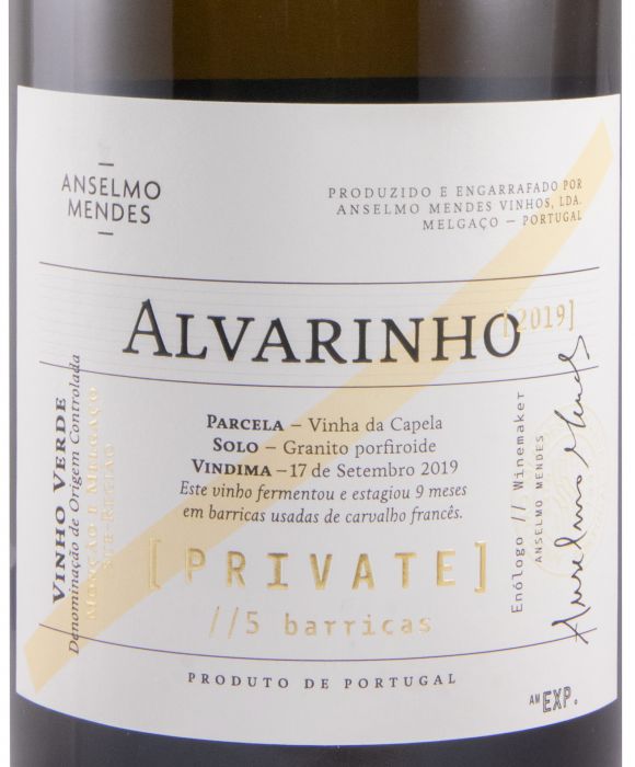 2019 Anselmo Mendes Private Alvarinho white