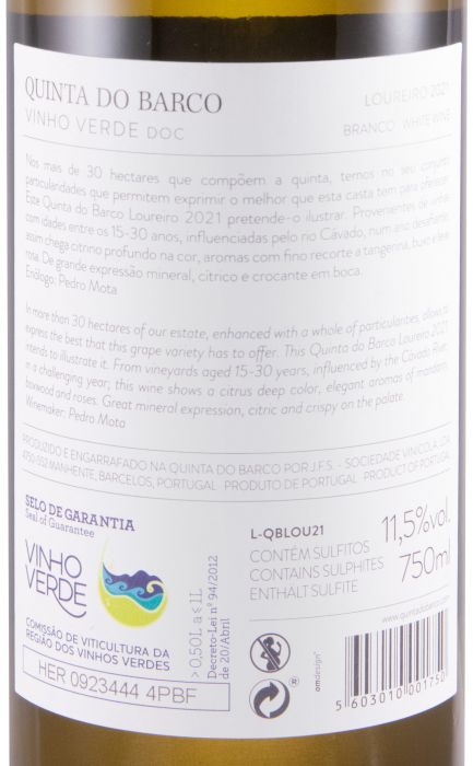 2021 Quinta do Barco Loureiro branco