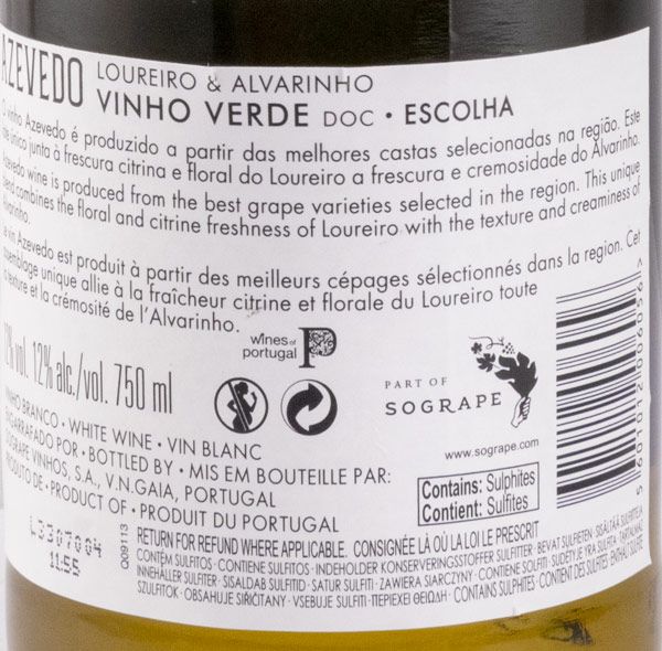 2022 Azevedo Loureiro & Alvarinho branco