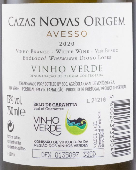 2020 Cazas Novas Origem Avesso branco