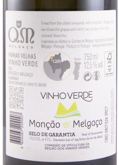 2022 Quintas de Melgaço QM Alvarinho Vinhas Velhas white