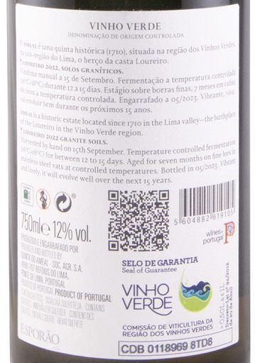 2022 Quinta do Ameal Loureiro branco