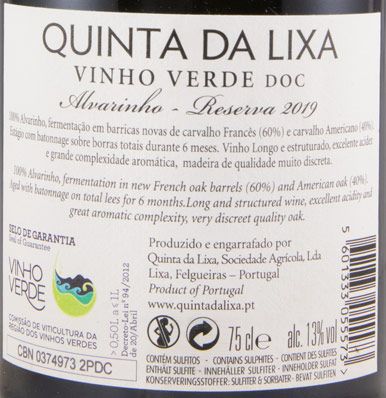 2019 Quinta da Lixa Alvarinho Reserva branco