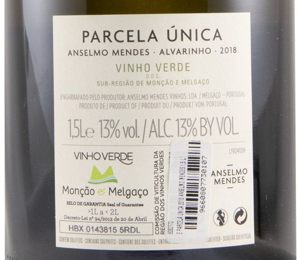 2018 Anselmo Mendes Parcela Única branco 1,5L