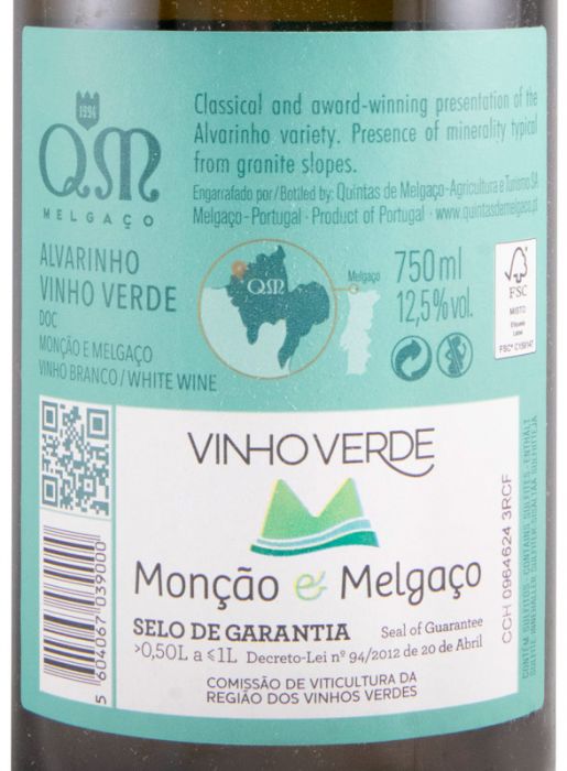 2023 Quintas de Melgaço QM Alvarinho white