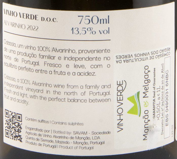 2022 Odassia Alvarinho branco