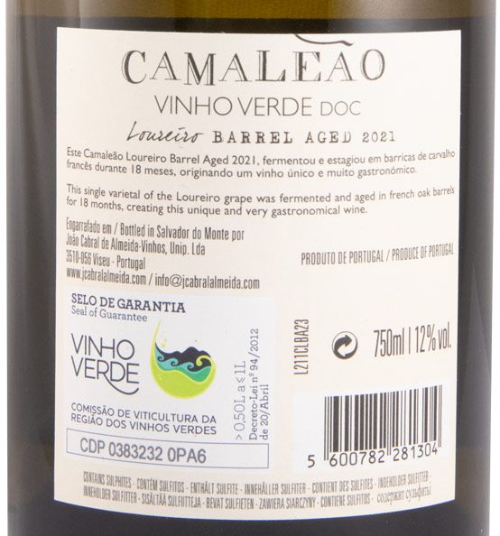 2021 Camaleão Barrel Aged Loureiro white