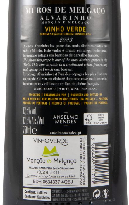 2023 Muros de Melgaço Alvarinho branco