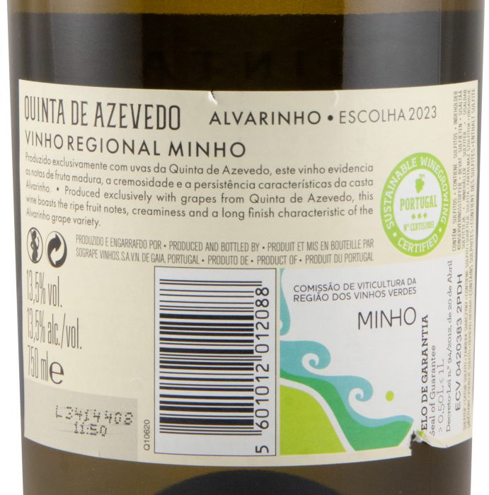 2023 Quinta de Azevedo Alvarinho Escolha branco