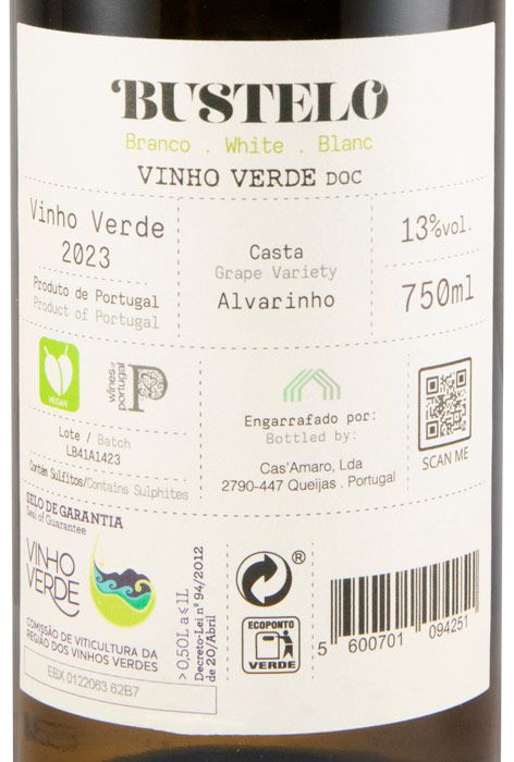 2023 Bustelo Alvarinho branco