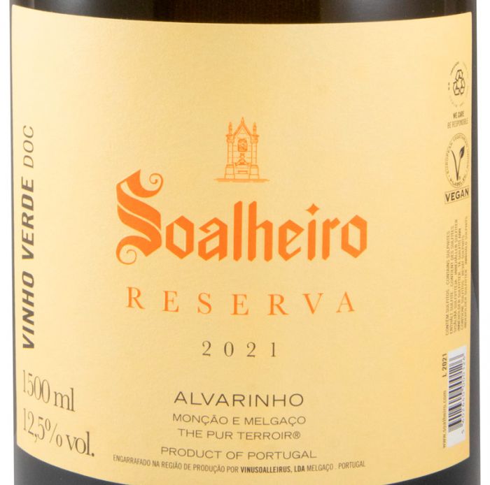 2021 Soalheiro Alvarinho Reserva branco 1,5L