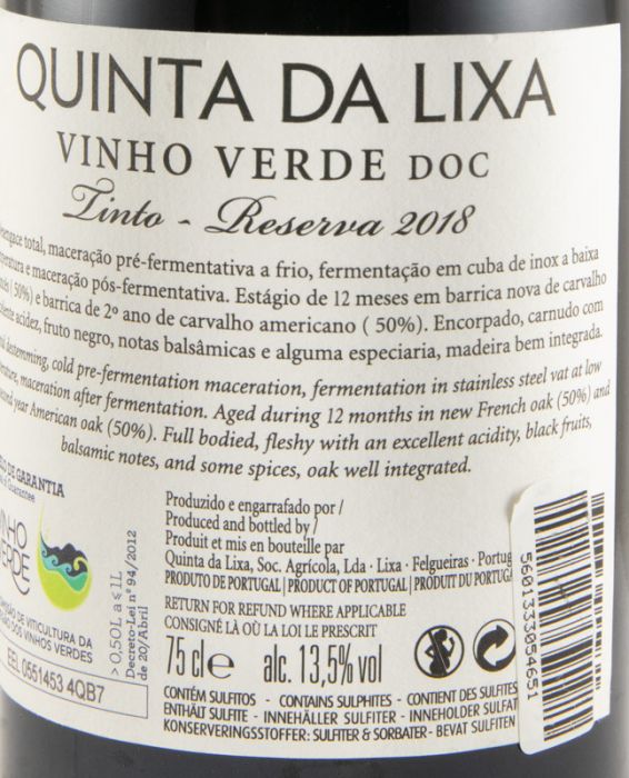 2018 Quinta da Lixa Reserva tinto