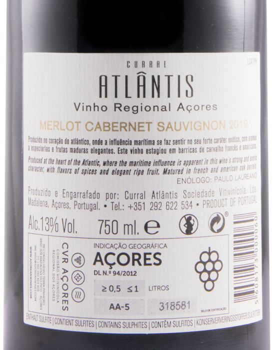 2019 Curral Atlântis Merlot & Cabernet Sauvignon tinto