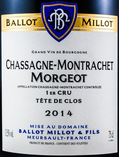 2014 Ballot-Millot Morgeot Chassagne-Montrachet branco