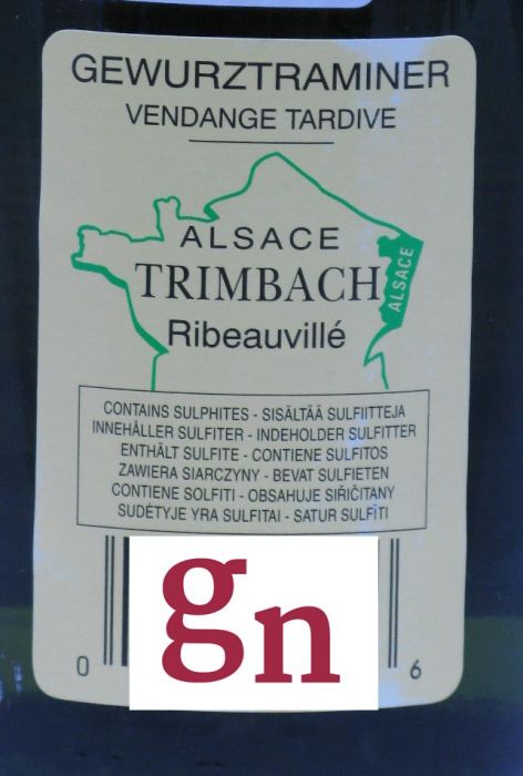 2002 Maison Trimbach Gewürzstraminer Colheita Tardia Alsace branco
