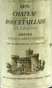 1970 Château Roquetaillade La Grange tinto