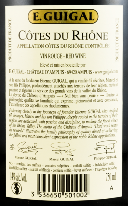 2012 E. Guigal Côtes-du-Rhône red