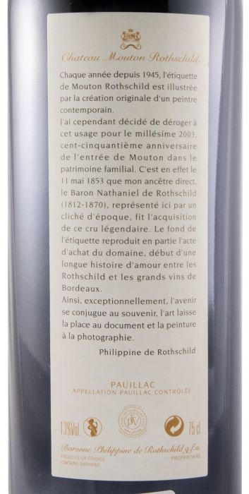 2003 Château Mouton Rothschild Pauillac tinto