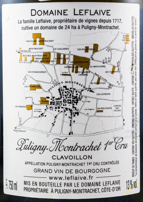 2014 Domaine Leflaive Clavoillon Puligny-Montrachet white