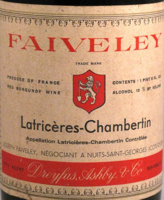 1973 Domaine Faiveley Grand Cru Latricières-Chambertin tinto