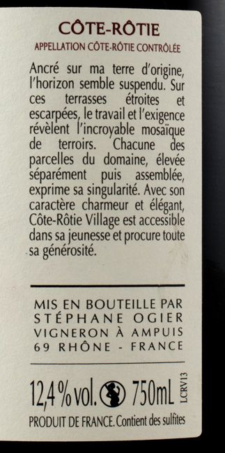 2013 Michel & Stephane Ogier Le Village Côte-Rôtie tinto