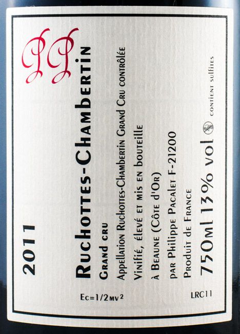 2011 Philippe Pacalet Grand Cru Ruchottes-Chambertin red