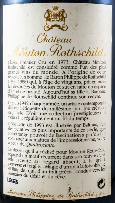 1993 Château Mouton Rothschild Pauillac tinto