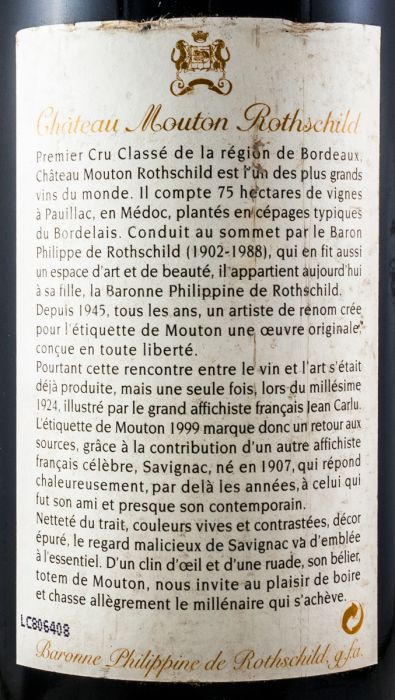 1999 Château Mouton Rothschild Pauillac red